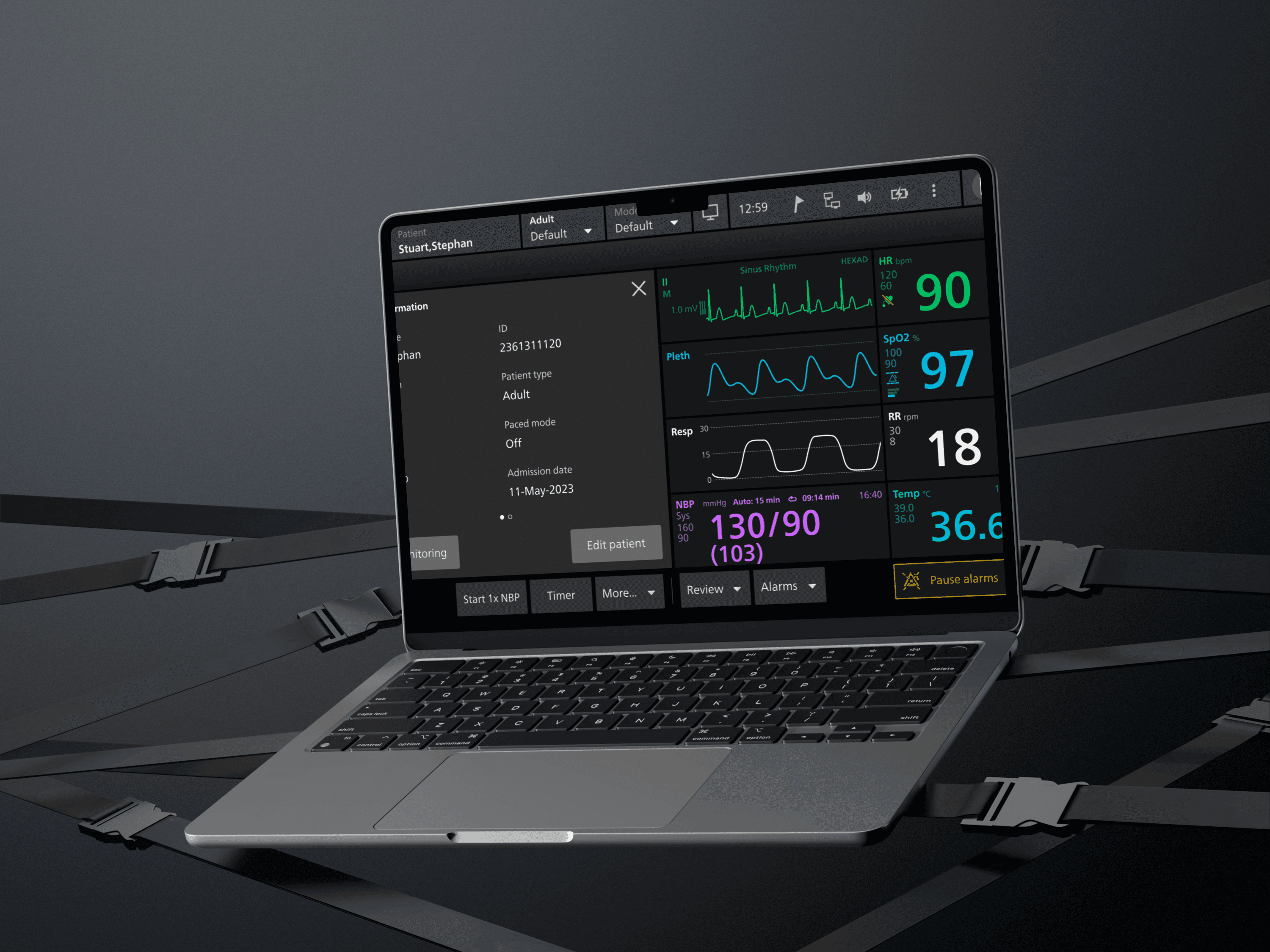 image for icu monitoring software tablet