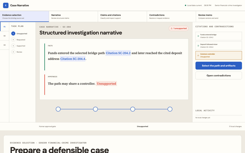 Case Narrative — live prototype by Gideon Awolesi