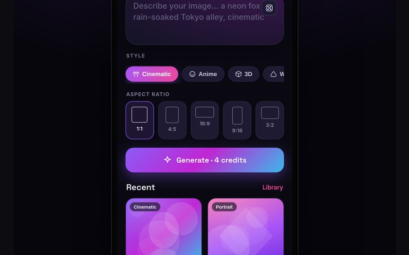 Cast — live prototype by Gideon Awolesi