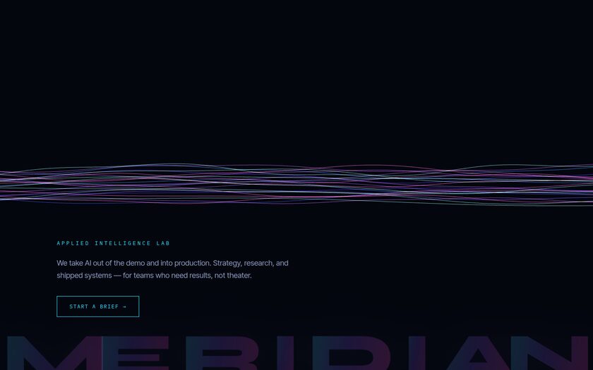 Meridian Lab — live prototype by Gideon Awolesi