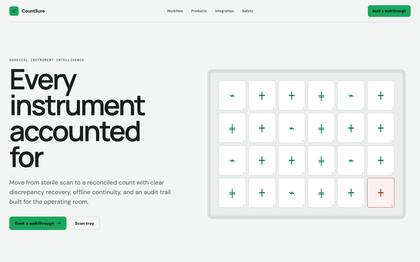 CountSure — live prototype by Gideon Awolesi