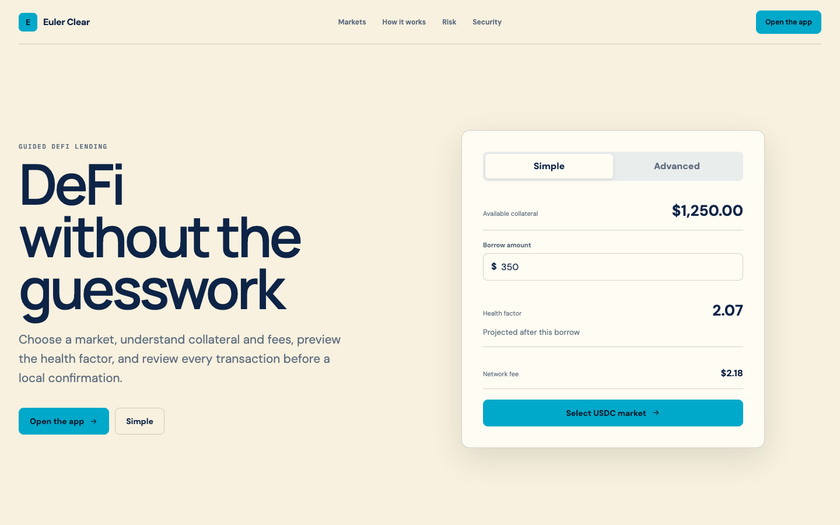 Euler Clear — live prototype by Gideon Awolesi