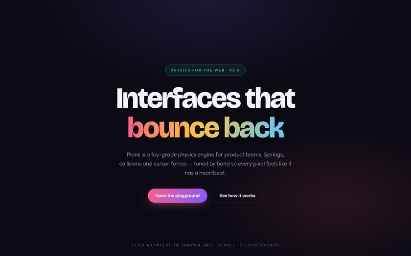 Plonk — live prototype by Gideon Awolesi