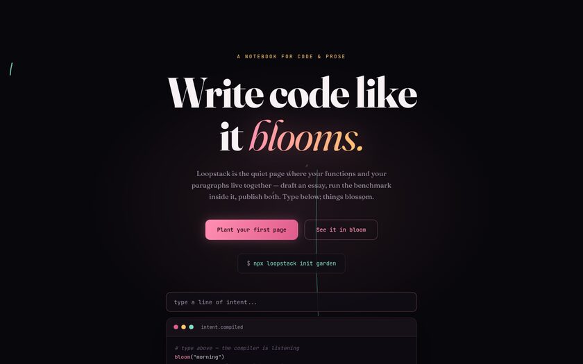 Loopstack — live prototype by Gideon Awolesi