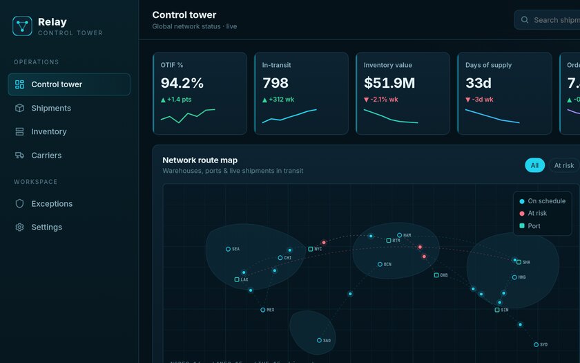 Relay — live prototype by Gideon Awolesi