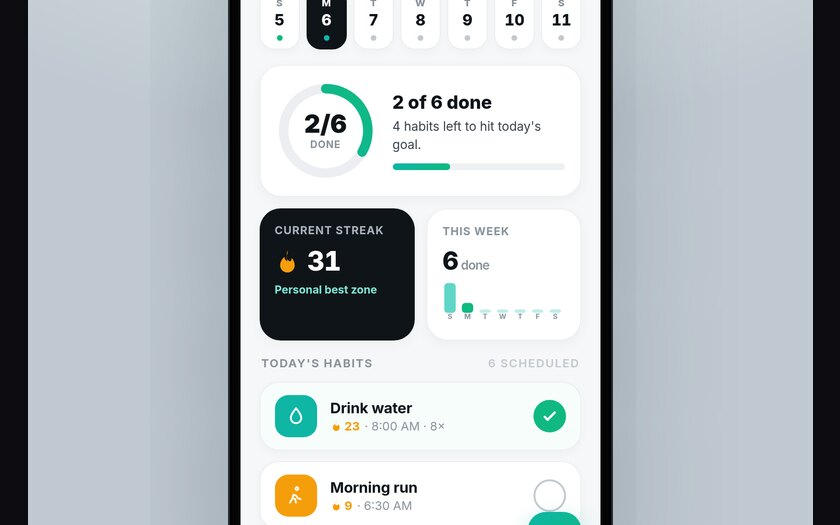 Streak — live prototype by Gideon Awolesi